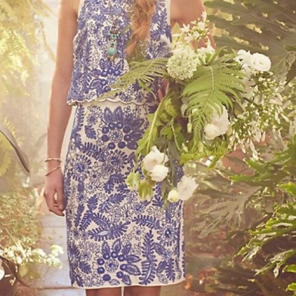 Moulinette Soeurs Bluet Sequin/Embroidered Skirt
